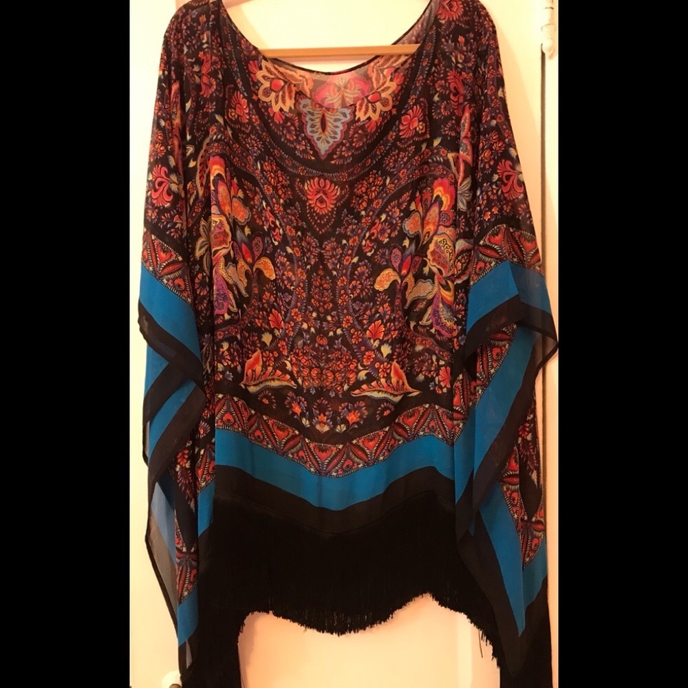 ETRO Silk Poncho Top